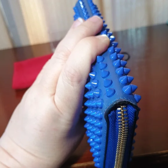 Christian Louboutin Panettone blue spiked long wallet - Picture 5 of 12